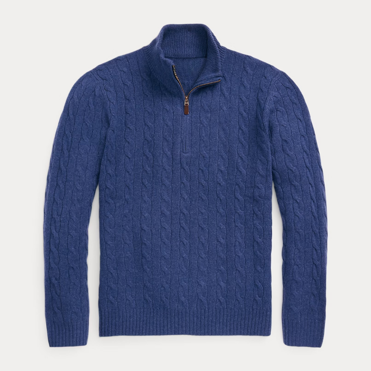 Strickpullover aus Woll-Kaschmir mit Zopfmuster