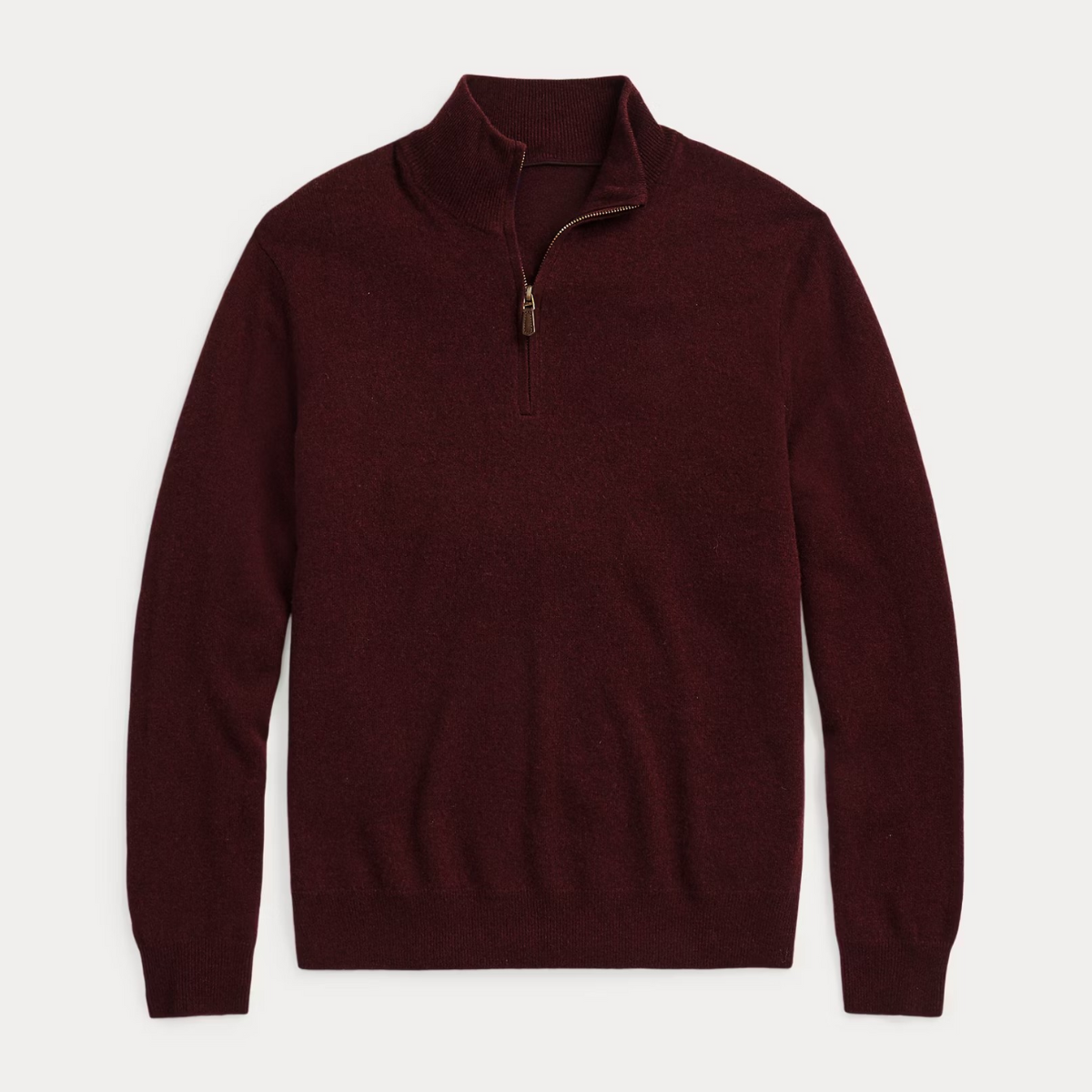 Wollpullover mit Half-Zip-Verschluss